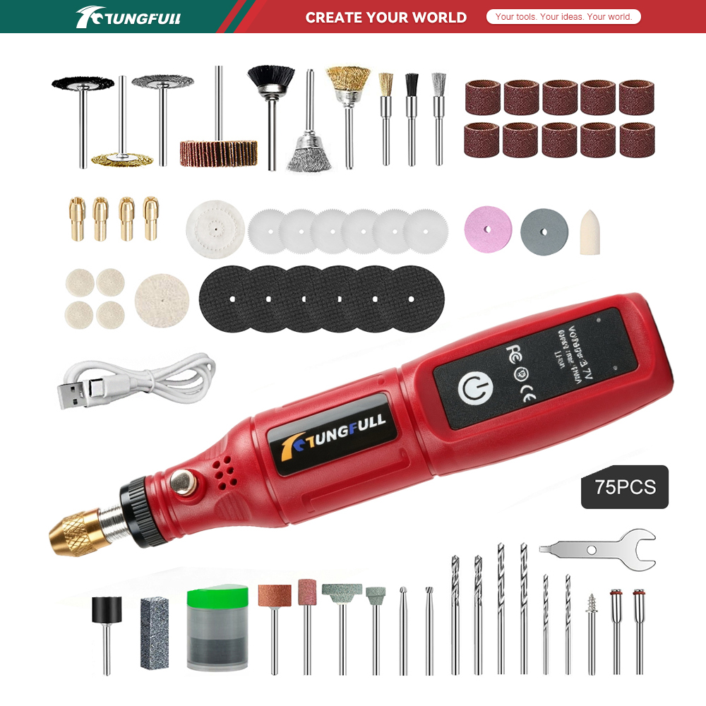 Power Tools Safety - TUNGFULL 3.7V Cordless Rotary Tool USB