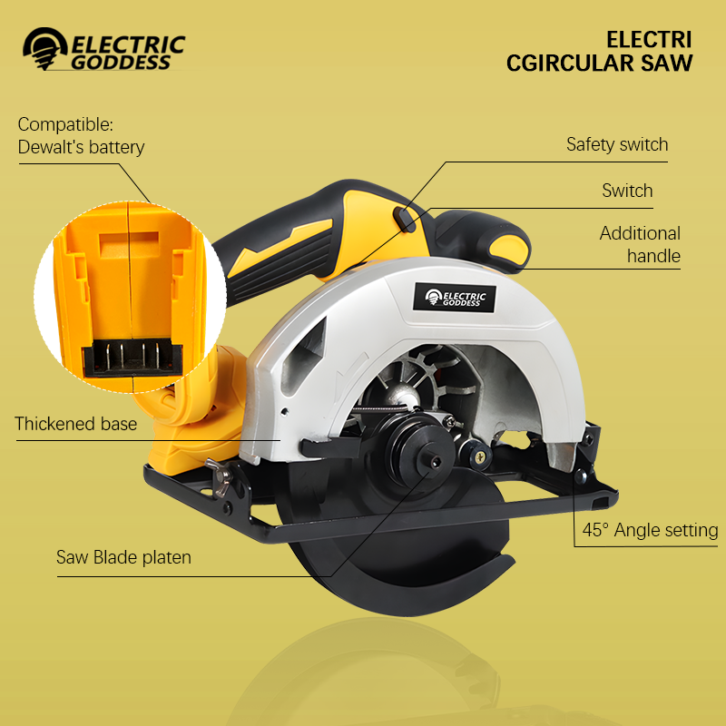 5000rpm 7inch Cordless Yellow  - Power Tools Yellow 评论和价格