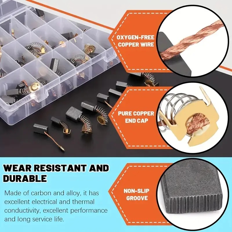 46 Pcs Motor Carbon Brushes 23 - Power Tools Carbon Brush 评论和价格