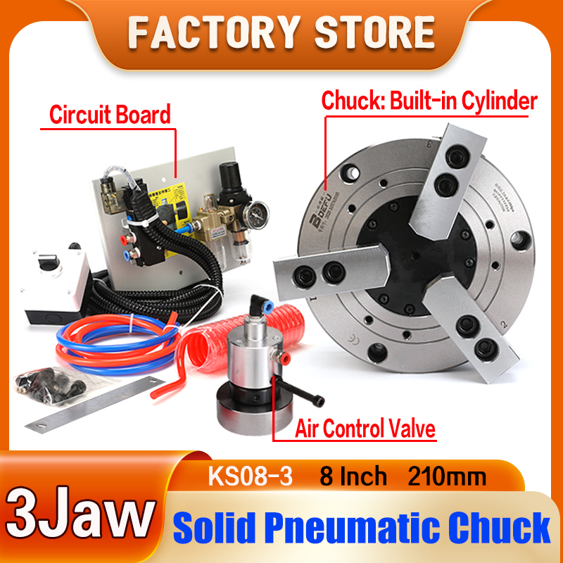 8 inch 210mm 3-jaw Solid Pneum - Power Tools Set 评论和价格