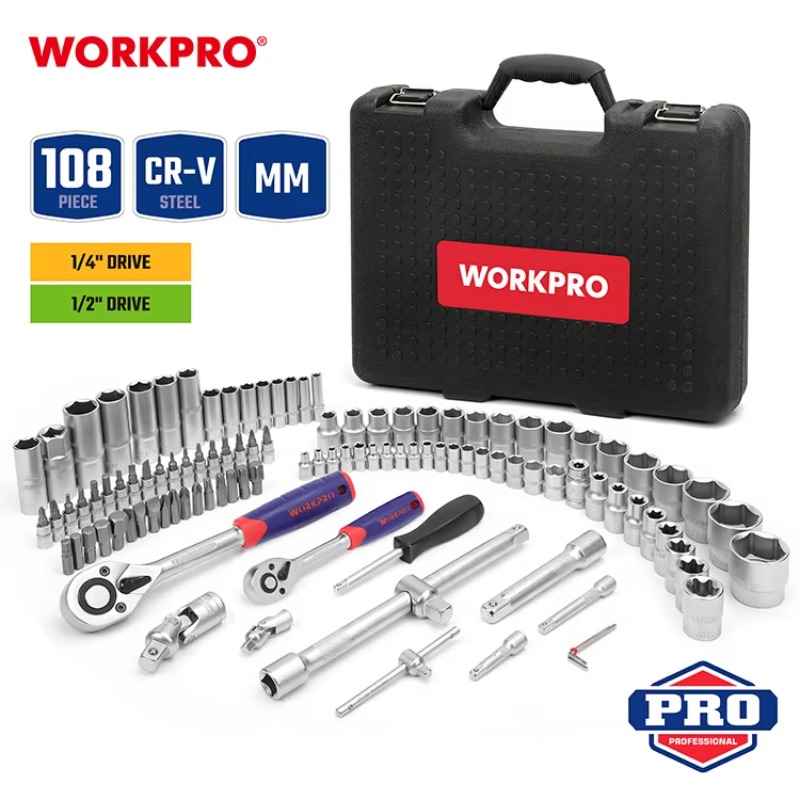 108pcs Professional Mechanics  - Power Tools Set 评论和价格