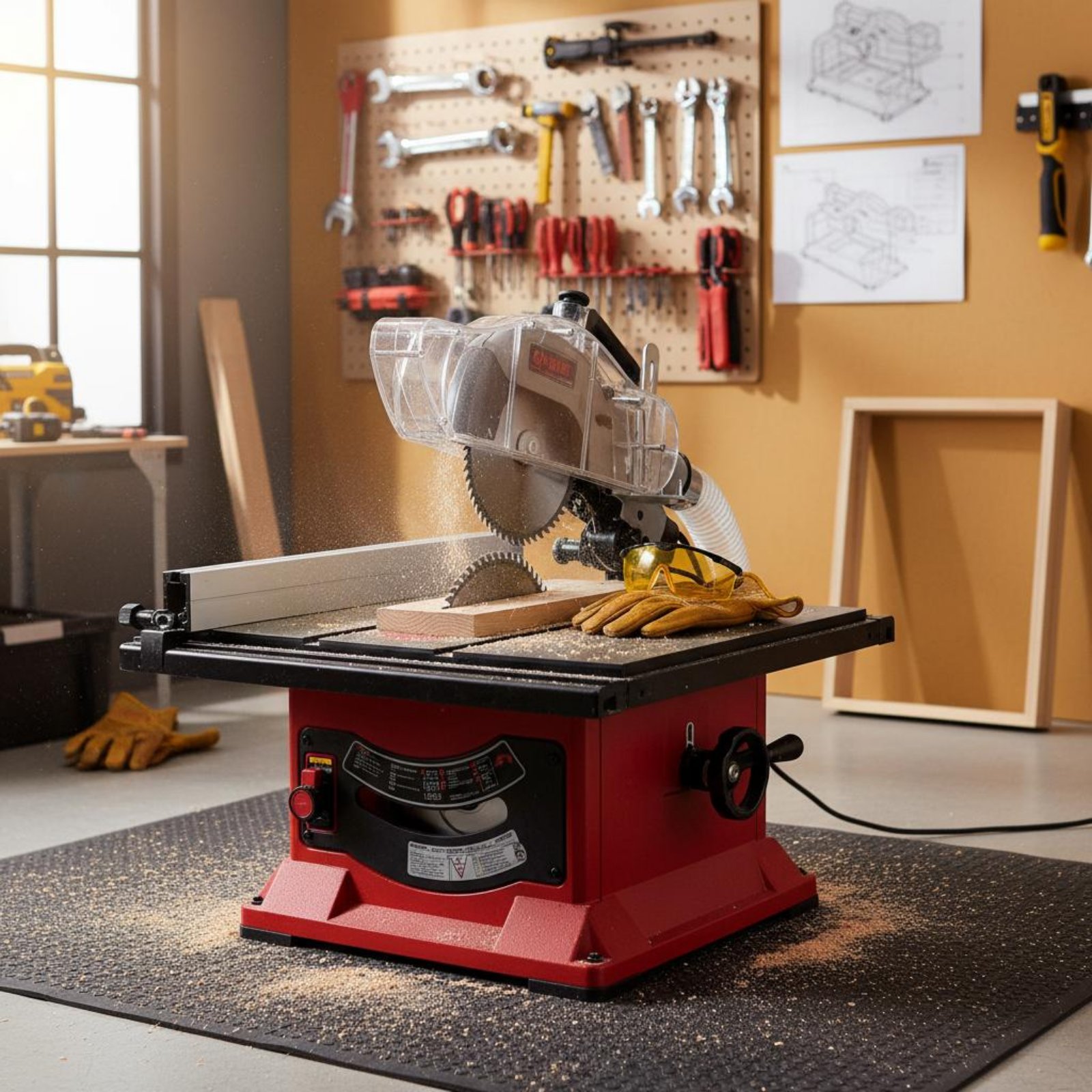 Table Saw Dust Guard Transpare - Power Tools Safety 评论和价格