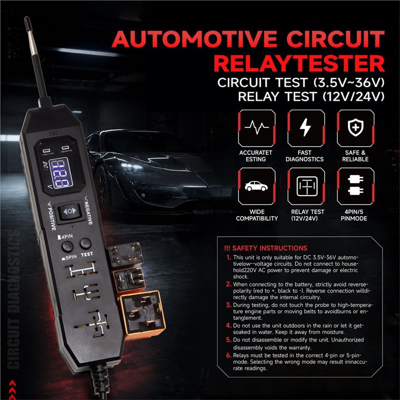 NEW-Automotive Relay Tester, D - Power Tools In Automotive 评论和价格